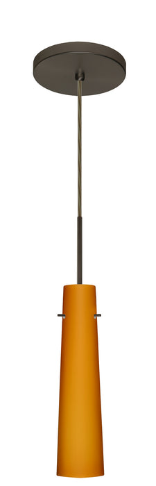 Besa 1BT-567480-HAL-BR One Light Pendant, Bronze