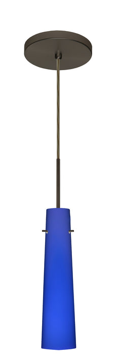 Besa 1BT-5674CM-HAL-BR One Light Pendant, Bronze
