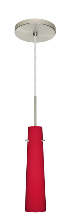 Besa 1BT-5674RM-HAL-SN One Light Pendant, Satin Nickel