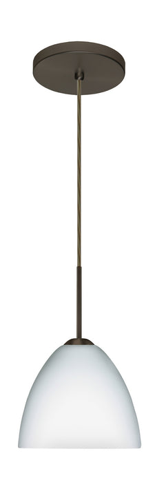 Besa 1BT-757207-HAL-BR One Light Pendant, Bronze