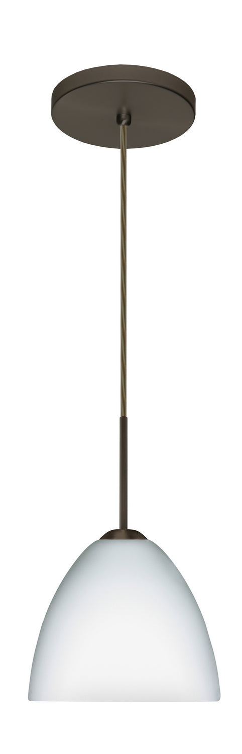 Besa 1BT-757207-LED-BR One Light Pendant, Bronze