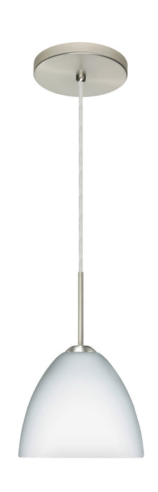 Besa 1BT-757207-LED-SN One Light Pendant, Satin Nickel
