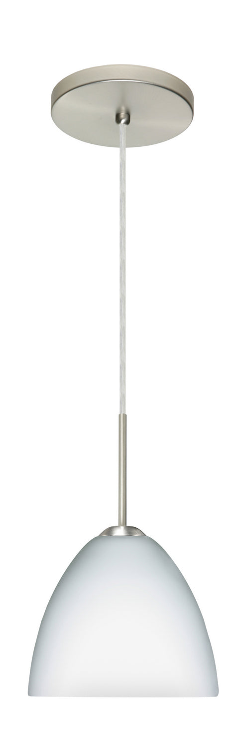 Besa 1BT-757207-MED-SN One Light Pendant, Satin Nickel