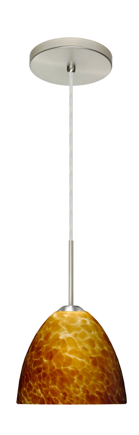 Besa 1BT-757218-LED-SN One Light Pendant, Satin Nickel