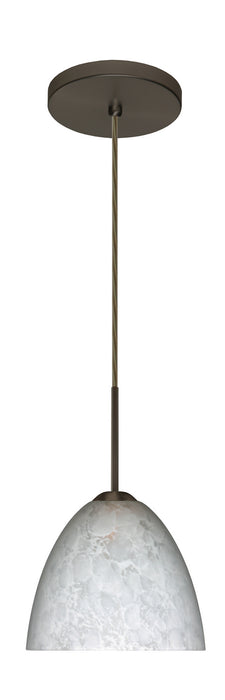 Besa 1BT-757219-HAL-BR One Light Pendant, Bronze