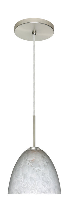 Besa 1BT-757219-LED-SN One Light Pendant, Satin Nickel