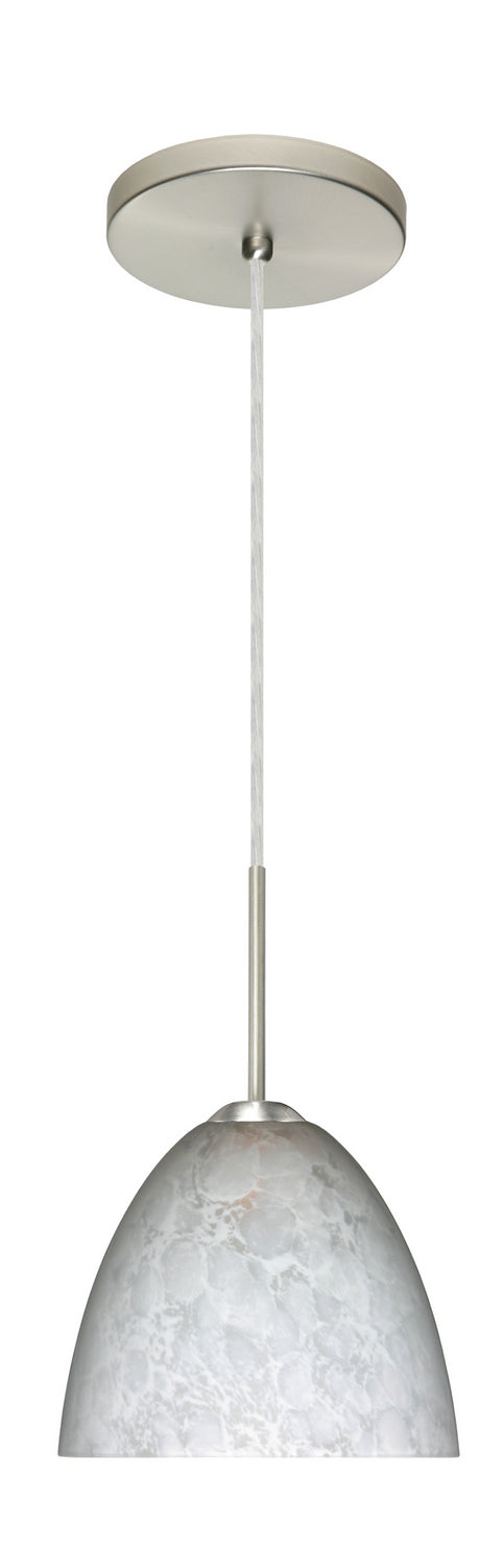 Besa 1BT-757219-MED-SN One Light Pendant, Satin Nickel