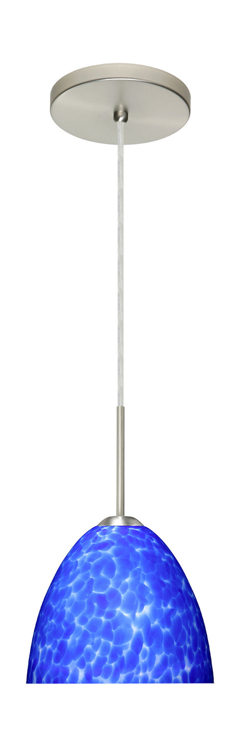 Besa 1BT-757286-LED-SN One Light Pendant, Satin Nickel