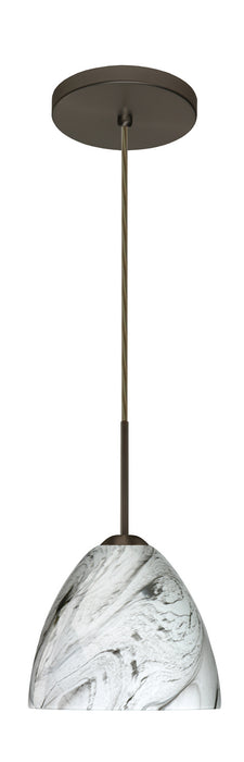 Besa 1BT-7572MG-LED-BR One Light Pendant, Bronze