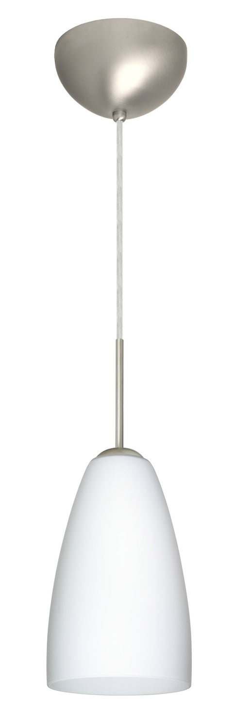 Besa 1JC-151107-LED-SN One Light Pendant, Satin Nickel