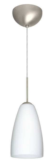 Besa 1JC-151107-LED-SN One Light Pendant, Satin Nickel