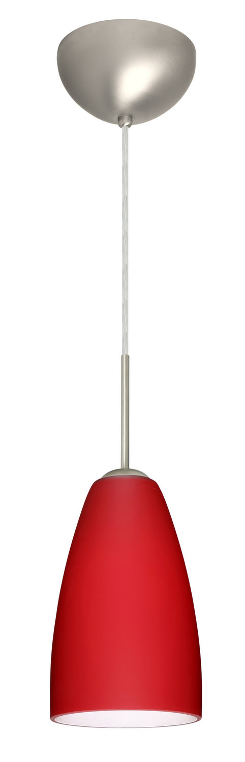 Besa 1JC-1511RM-LED-SN One Light Pendant, Satin Nickel