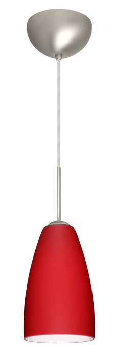 Besa 1JC-1511RM-LED-SN One Light Pendant, Satin Nickel
