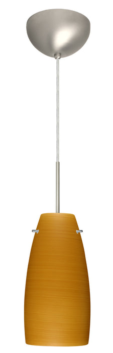 Besa 1JC-1512OK-LED-SN One Light Pendant, Satin Nickel