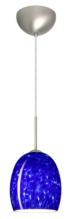 Besa 1JC-169786-LED-SN One Light Pendant, Satin Nickel