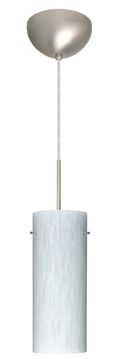 Besa 1JC-412319-LED-SN One Light Pendant, Satin Nickel
