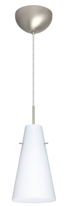 Besa 1JC-412407-LED-SN One Light Pendant, Satin Nickel