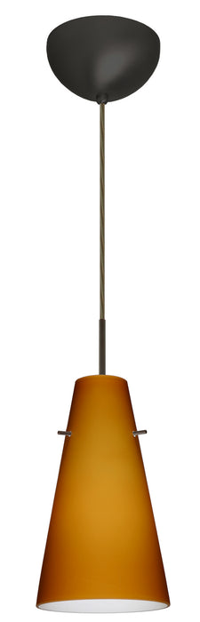 Besa 1JC-412480-LED-BR One Light Pendant, Bronze
