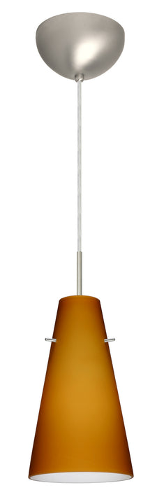 Besa 1JC-412480-LED-SN One Light Pendant, Satin Nickel