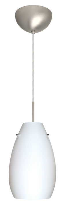 Besa 1JC-412607-LED-SN One Light Pendant, Satin Nickel