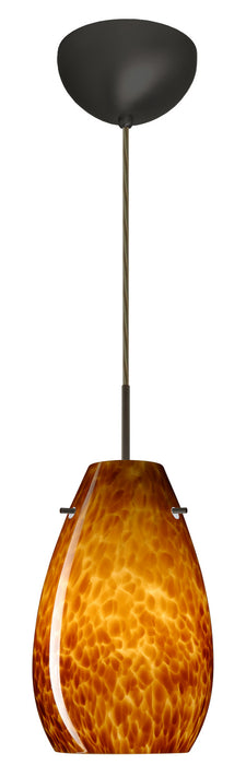 Besa 1JC-412618-LED-BR One Light Pendant, Bronze