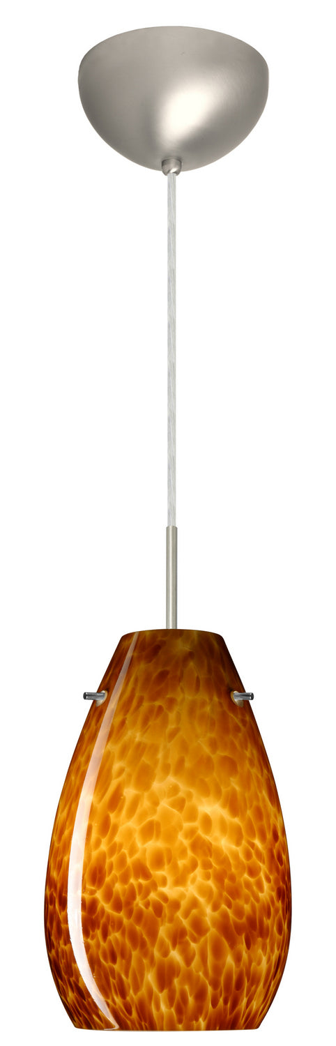 Besa 1JC-412618-LED-SN One Light Pendant, Satin Nickel