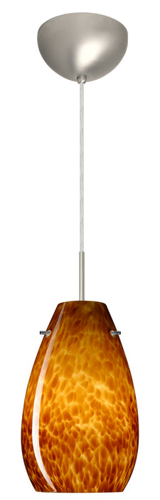 Besa 1JC-412618-LED-SN One Light Pendant, Satin Nickel