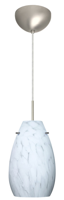 Besa 1JC-412619-LED-SN One Light Pendant, Satin Nickel