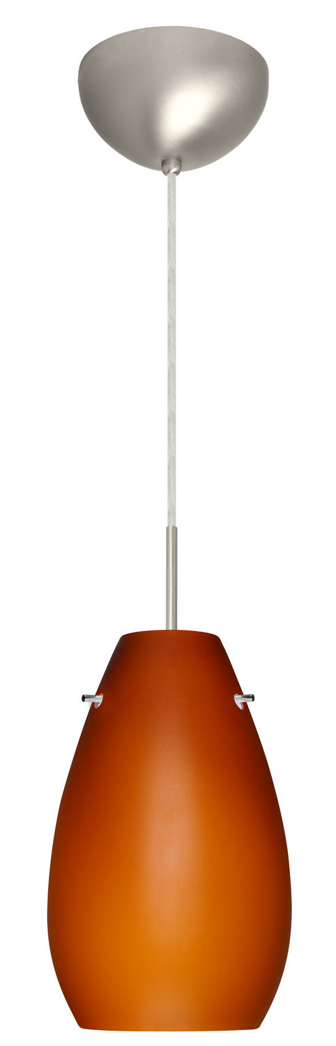 Besa 1JC-412680-LED-SN One Light Pendant, Satin Nickel