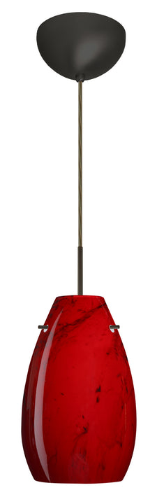 Besa 1JC-4126MA-LED-BR One Light Pendant, Bronze