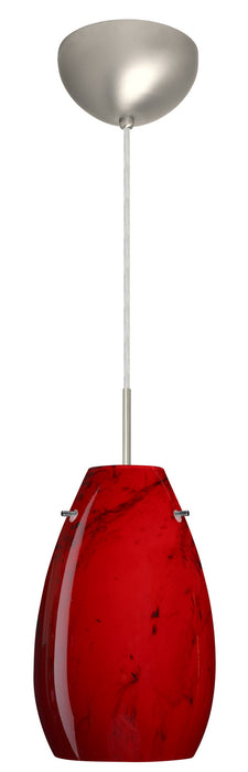 Besa 1JC-4126MA-LED-SN One Light Pendant, Satin Nickel