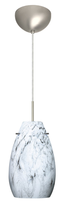 Besa 1JC-4126MG-LED-SN One Light Pendant, Satin Nickel
