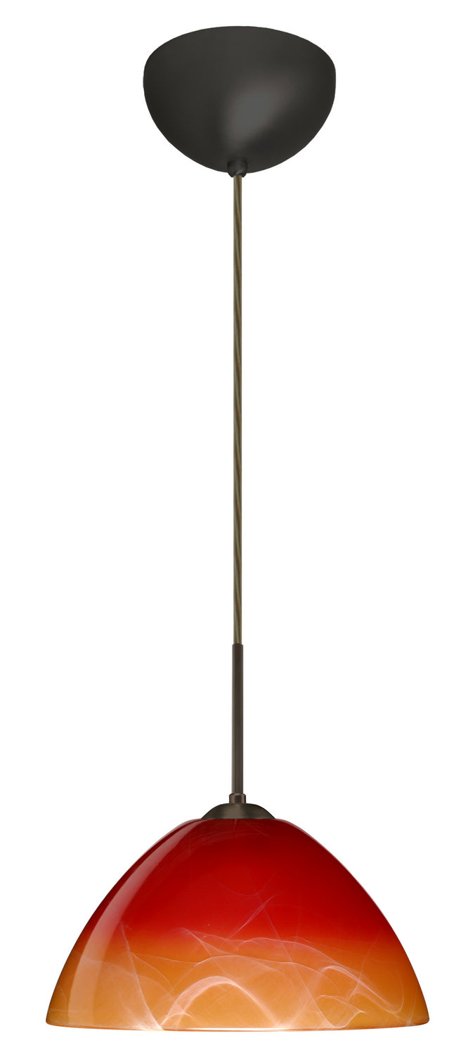 Besa 1JC-4201SL-LED-BR One Light Pendant, Bronze