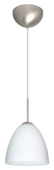 Besa 1JC-447007-LED-SN One Light Pendant, Satin Nickel