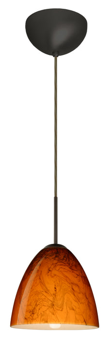 Besa 1JC-4470HB-LED-BR One Light Pendant, Bronze