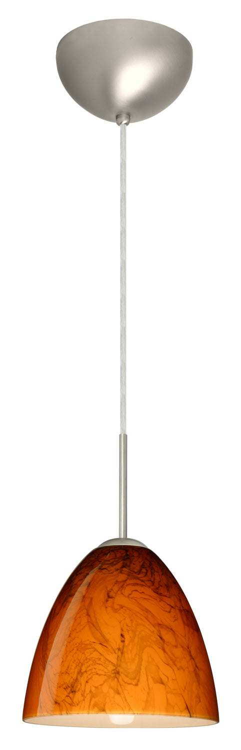 Besa 1JC-4470HB-LED-SN One Light Pendant, Satin Nickel