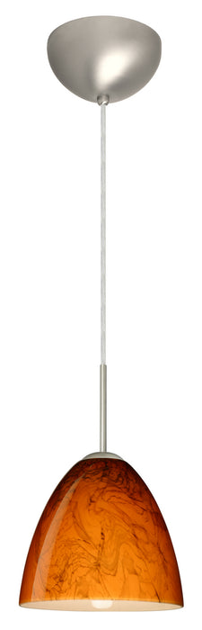 Besa 1JC-4470HB-LED-SN One Light Pendant, Satin Nickel