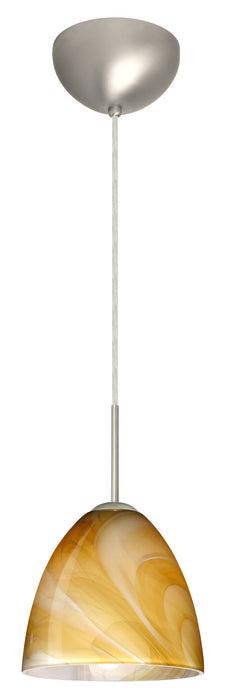Besa 1JC-4470HN-LED-SN One Light Pendant, Satin Nickel