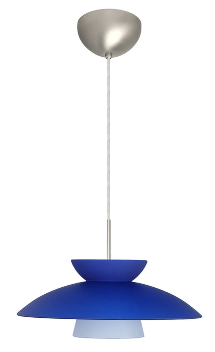 Besa 1JC-451323-LED-SN One Light Pendant, Satin Nickel