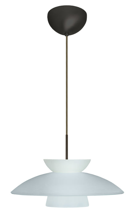Besa 1JC-451325-LED-BR One Light Pendant, Bronze