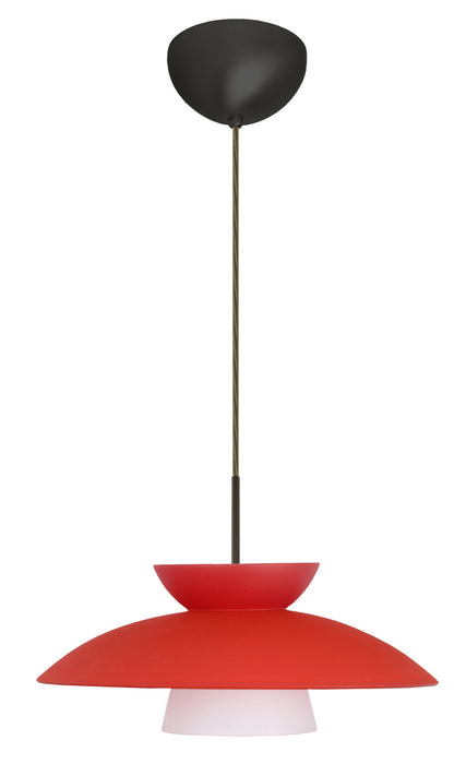 Besa 1JC-451331-LED-BR One Light Pendant, Bronze