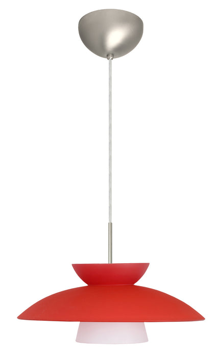 Besa 1JC-451331-LED-SN One Light Pendant, Satin Nickel