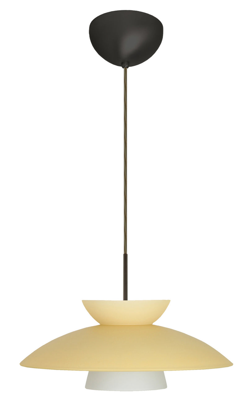 Besa 1JC-451397-LED-BR One Light Pendant, Bronze