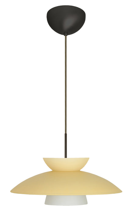 Besa 1JC-451397-LED-BR One Light Pendant, Bronze