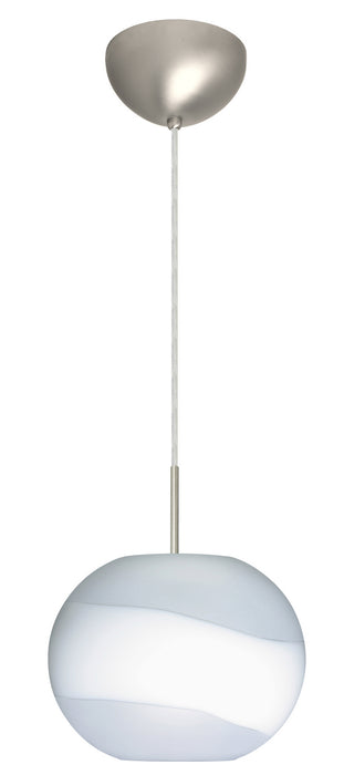Besa 1JC-477699-LED-SN One Light Pendant, Satin Nickel