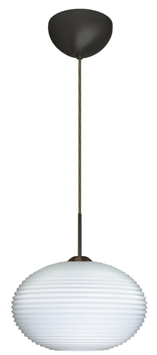 Besa 1JC-491307-LED-BR One Light Pendant, Bronze
