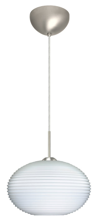 Besa 1JC-491307-LED-SN One Light Pendant, Satin Nickel