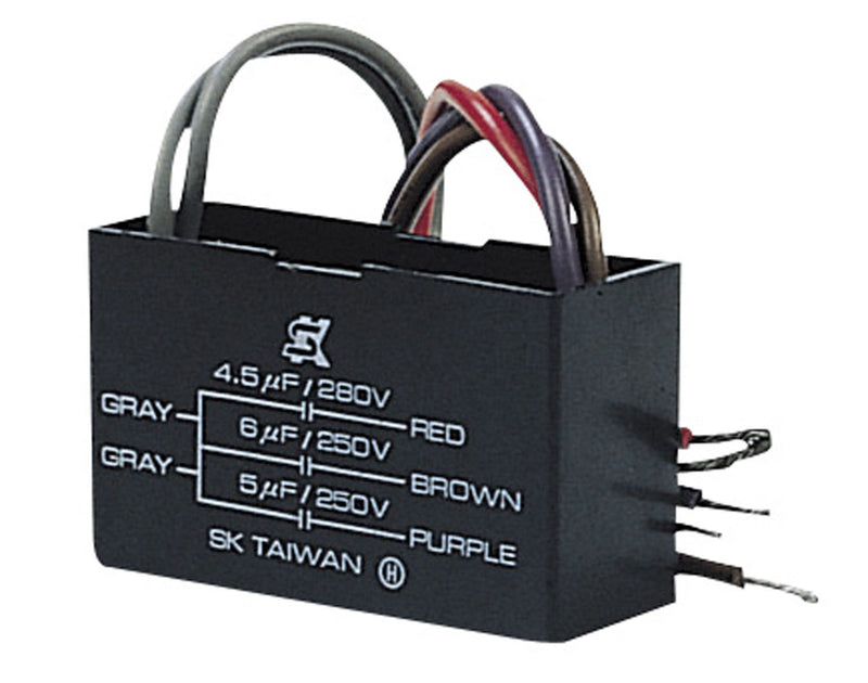 Craftmade 4565UF Triple Capacitor, Black