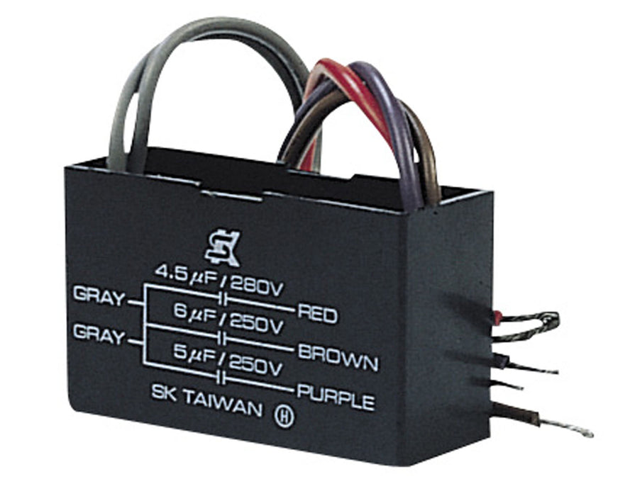 Craftmade 4565UF Triple Capacitor, Black