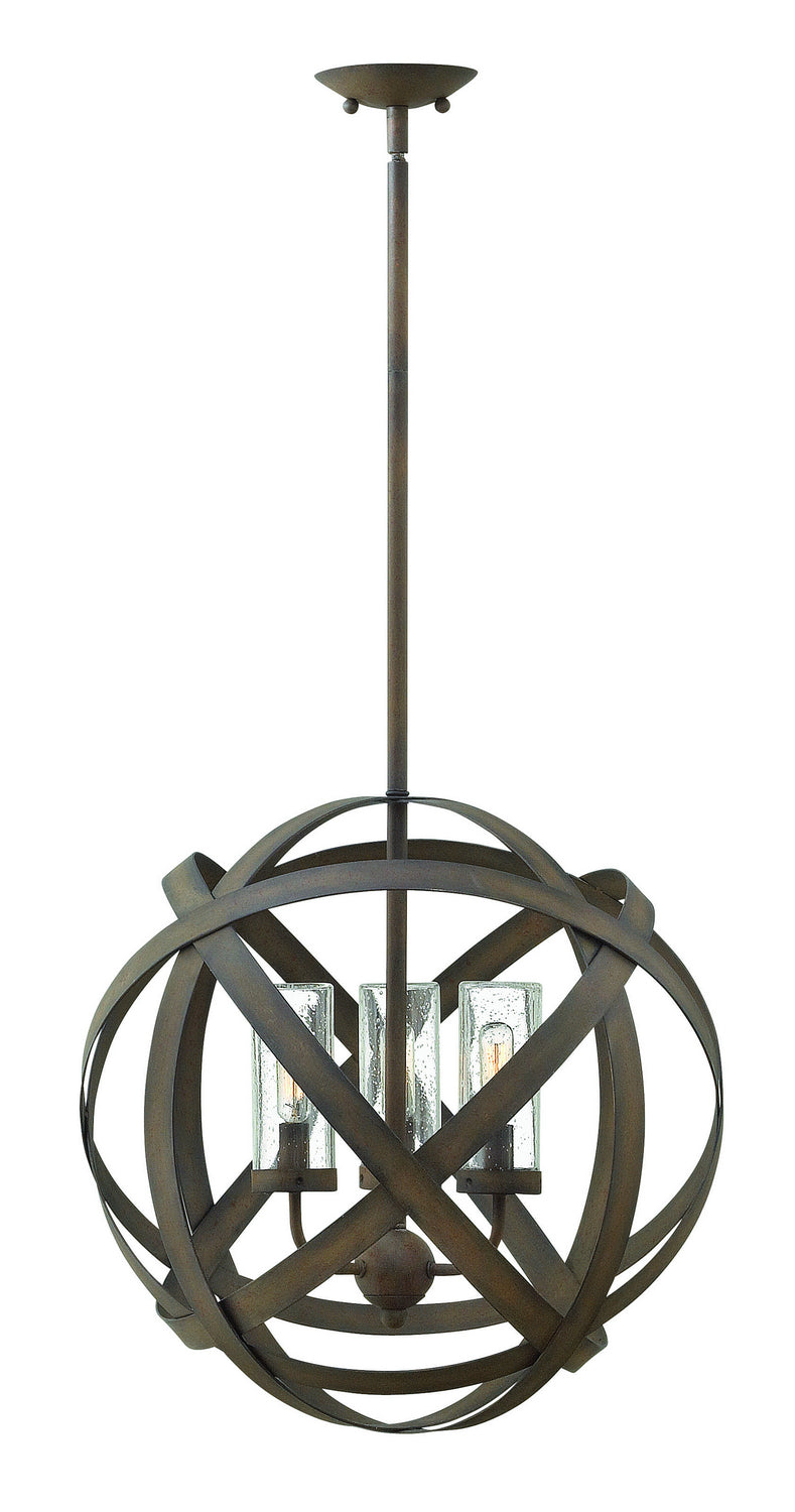 Hinkley 29703VI LED Outdoor Chandelier, Vintage Iron